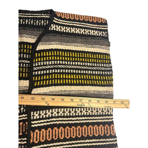 Vintage 70s Mexican Handwoven Boho Vest Poncho S/M Festival Western ArtisanMade - Picture 4 of 5